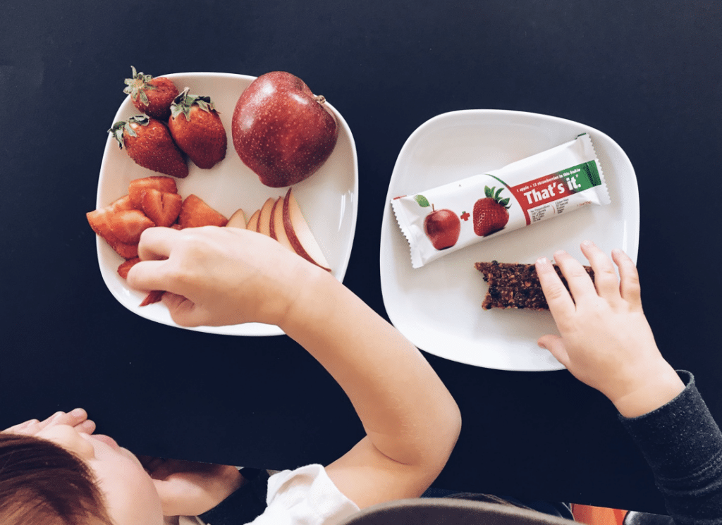 Childrens' Snacks on Plates